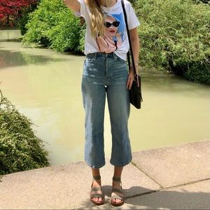 Free People Cropped Wide Leg Jeans